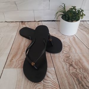 Tory Burch Black Foam Flip Flops size 10